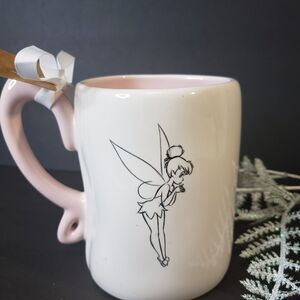 NEW Rae Dunn Disney Collectible Peter Pan Tinker Bell Pixie Pink Handle Mug Cup